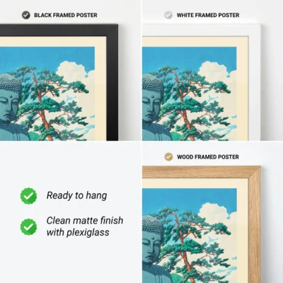 Framing options for Hasui’s Great Buddha print