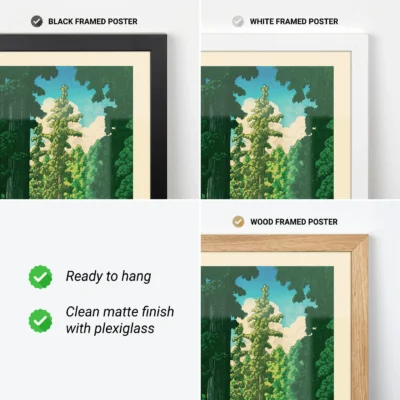 Frame options for Hasui’s “Road to Nikko” poster