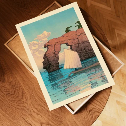 Zaimoku-Insel in Matsushima – Hasui Kawase Wandbild