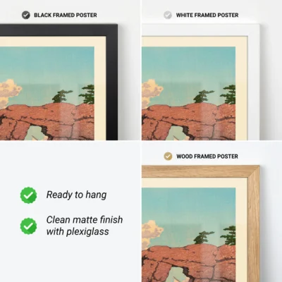 Framing options for Hasui’s Zaimoku Island artwork