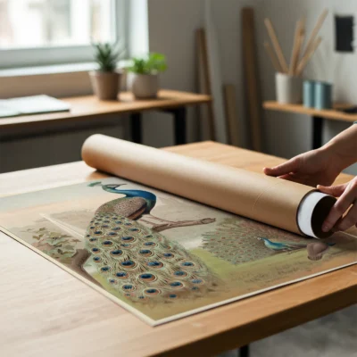 Peacock print vintage bird art print