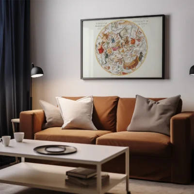 Celestial map poster living room wall decor