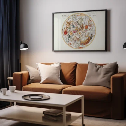 Celestial map poster living room wall decor