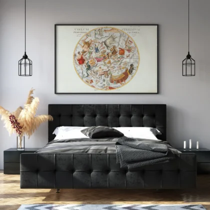 Celestial map poster bedroom wall art