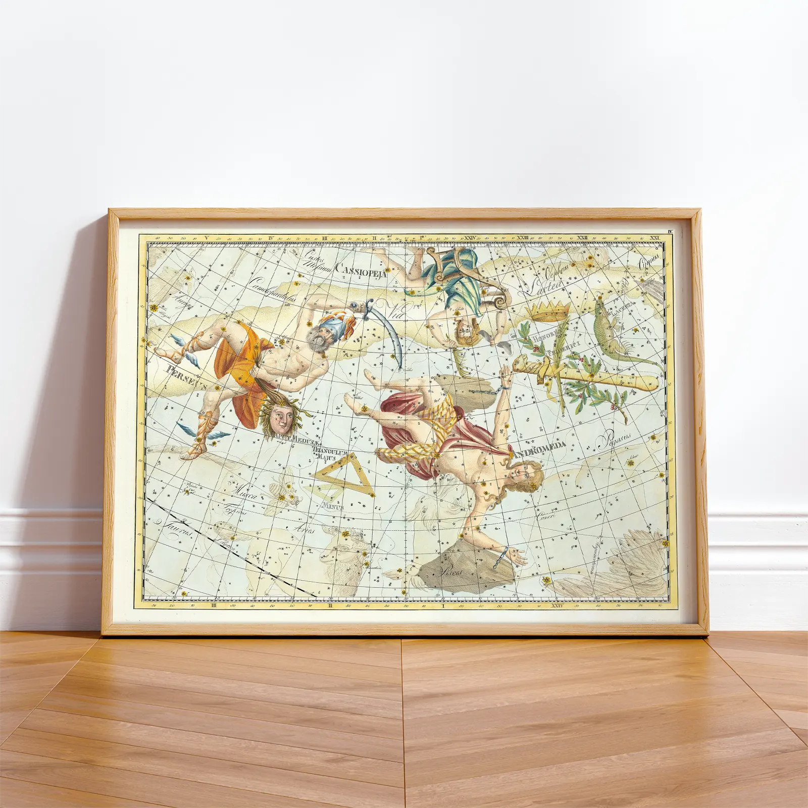 Pegasus Constellation Poster – Antique Celestial Wall Art Vintage Constellation Map Poster – Antique Celestial Wall Art