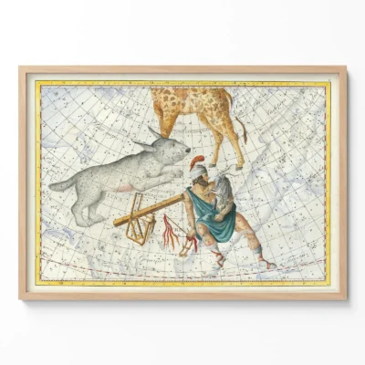 Antique celestial map wall art poster