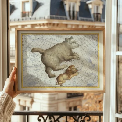 Ursa Major wall art framed window display