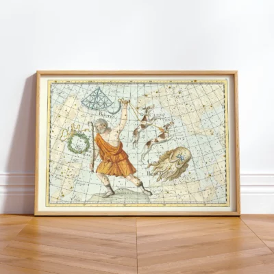 Bootes constellation framed wall print