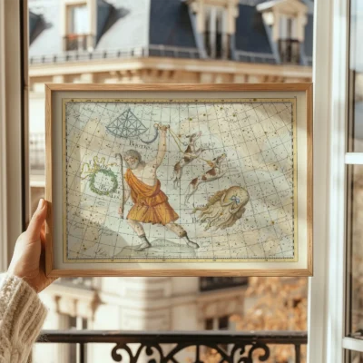 Bootes constellation framed window display