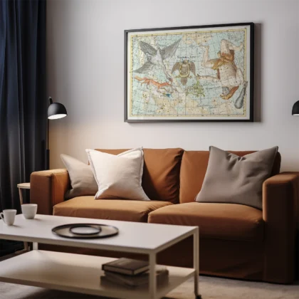 Cygnus constellation living room wall decor
