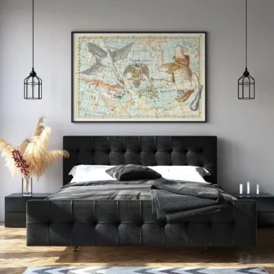 Cygnus constellation bedroom wall art