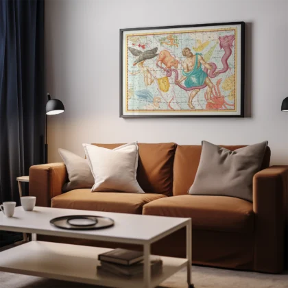 Ophiuchus constellation living room wall decor