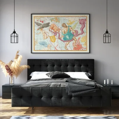 Ophiuchus constellation bedroom wall art