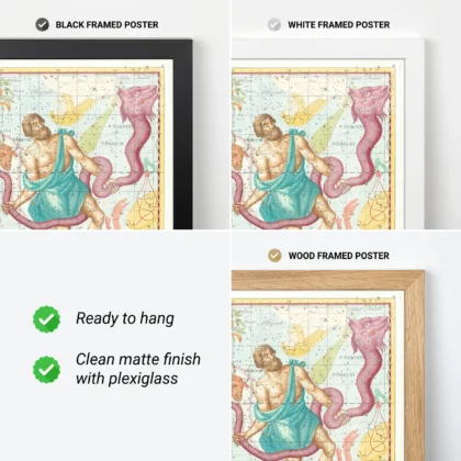 Ophiuchus constellation framed poster options