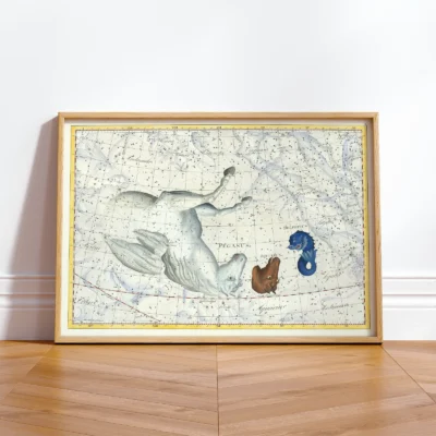 Pegasus constellation poster framed print
