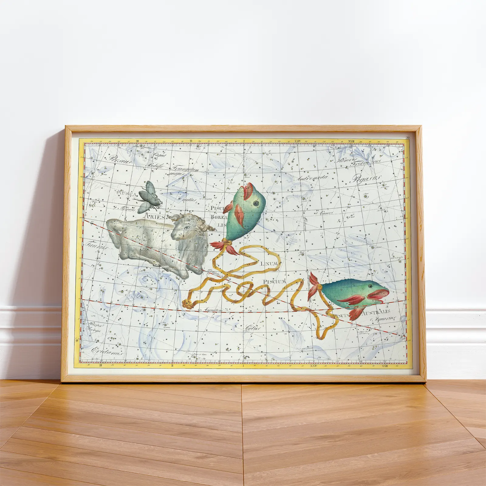 Pisces Constellation Poster – Antique Celestial Wall Art