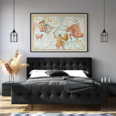Taurus constellation bedroom wall art