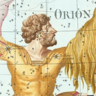 Taurus constellation zodiac detail print