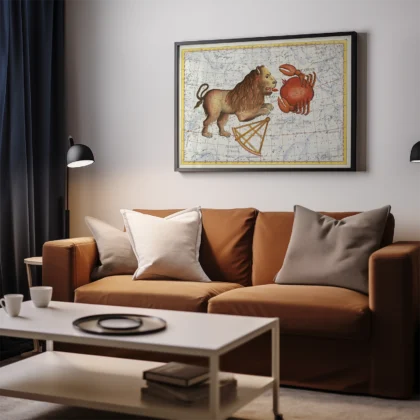 Leo constellation living room wall decor
