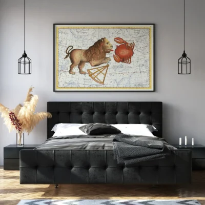 Leo constellation bedroom wall art