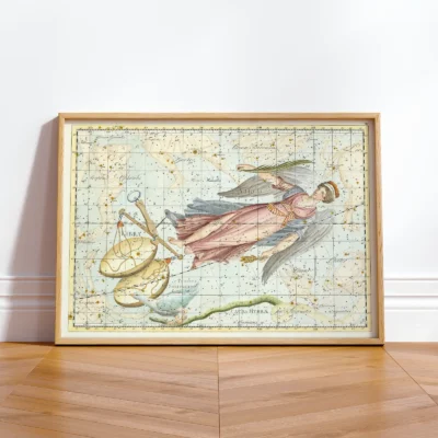 Virgo constellation framed wall print