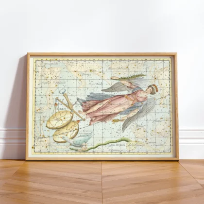 Virgo constellation framed wall print