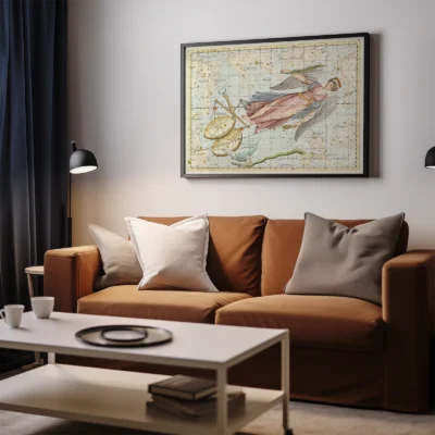 Virgo constellation living room wall decor