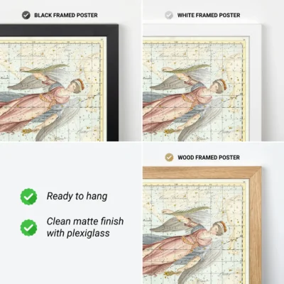 Virgo constellation framed poster options
