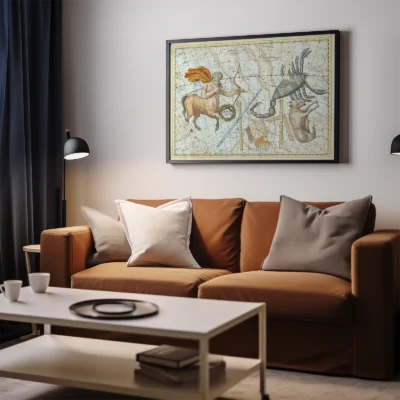 Sagittarius constellation living room wall decor