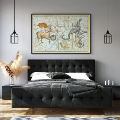 Sagittarius constellation bedroom wall art