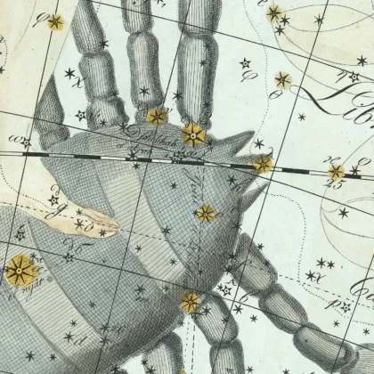 Sagittarius constellation zodiac detail print