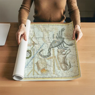 Sagittarius constellation rolled art print