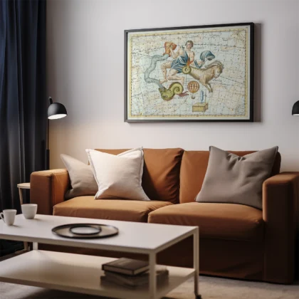 Aquarius constellation living room wall decor