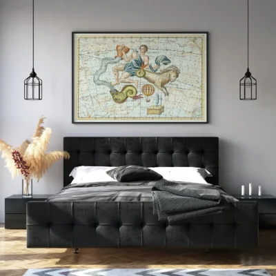 Aquarius constellation bedroom print
