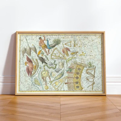 Phoenix constellation framed wall print