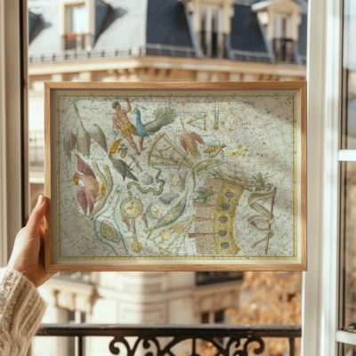 Phoenix constellation framed window display