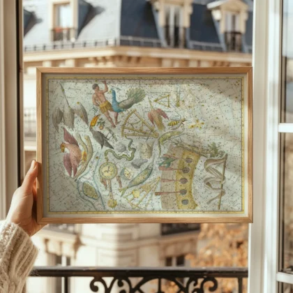 Phoenix constellation framed window display