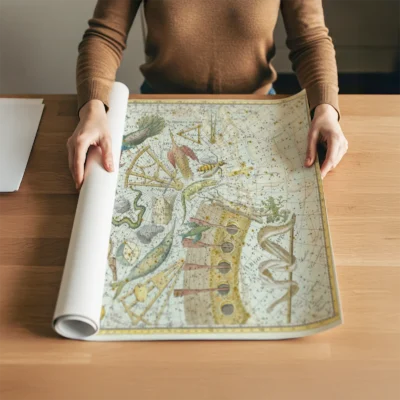 Phoenix constellation rolled art print