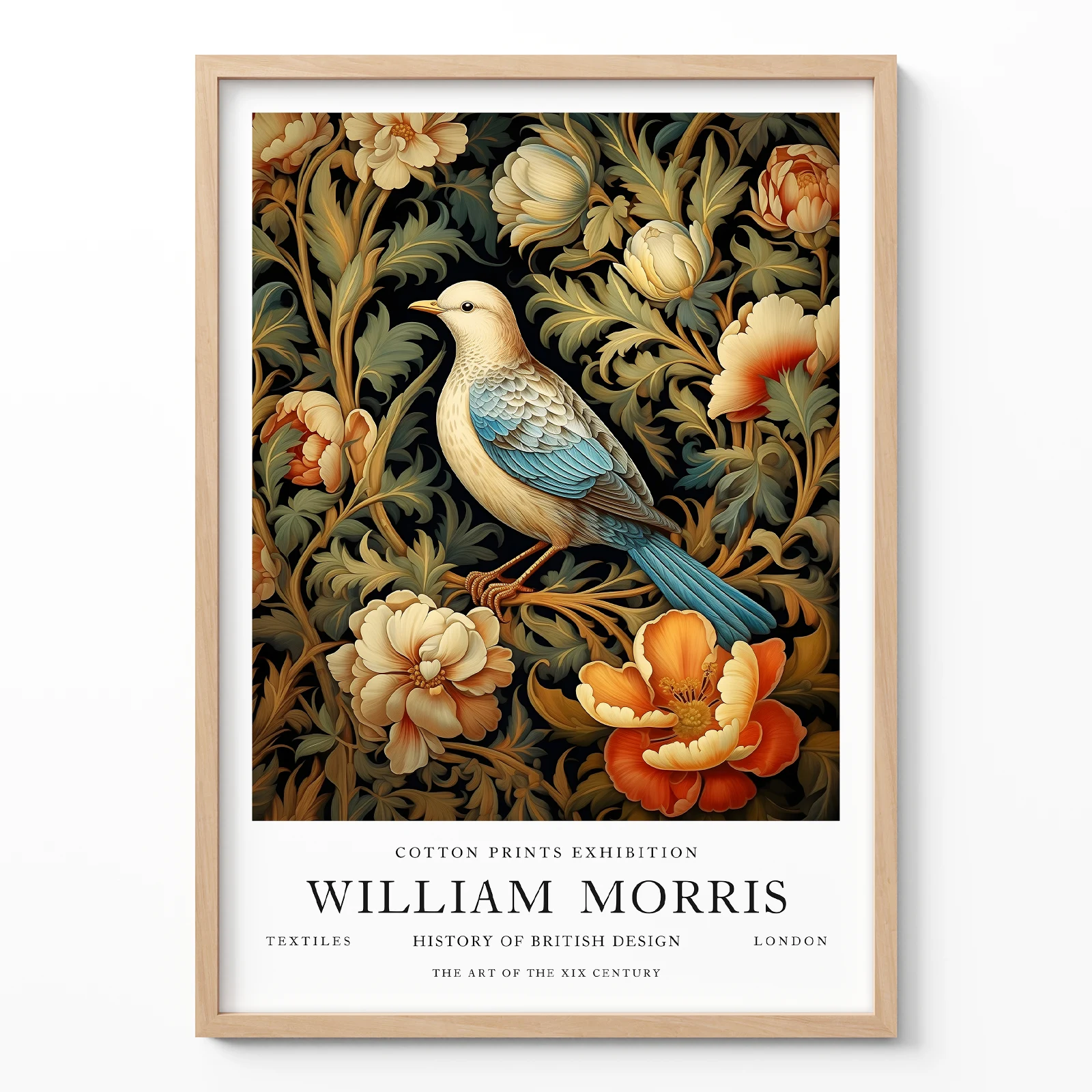 William Morris poster vintage bird print