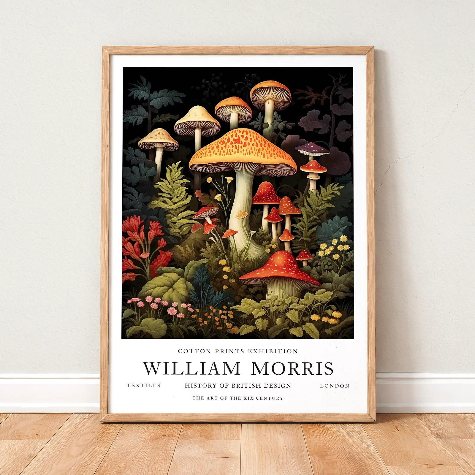 William Morris Poster – Vintage Mushroom Print