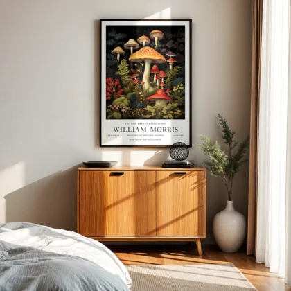 Mushroom poster bedroom wall art