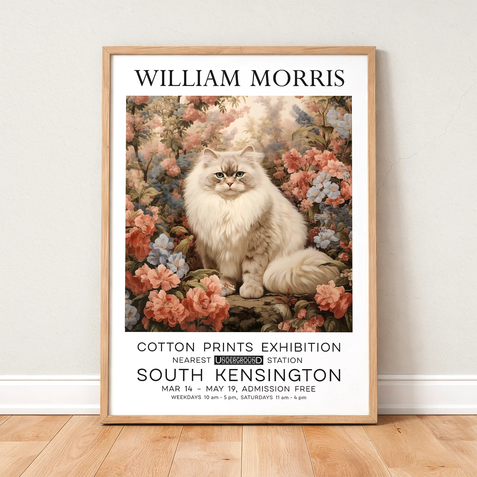 William Morris Poster – Vintage Cat Print