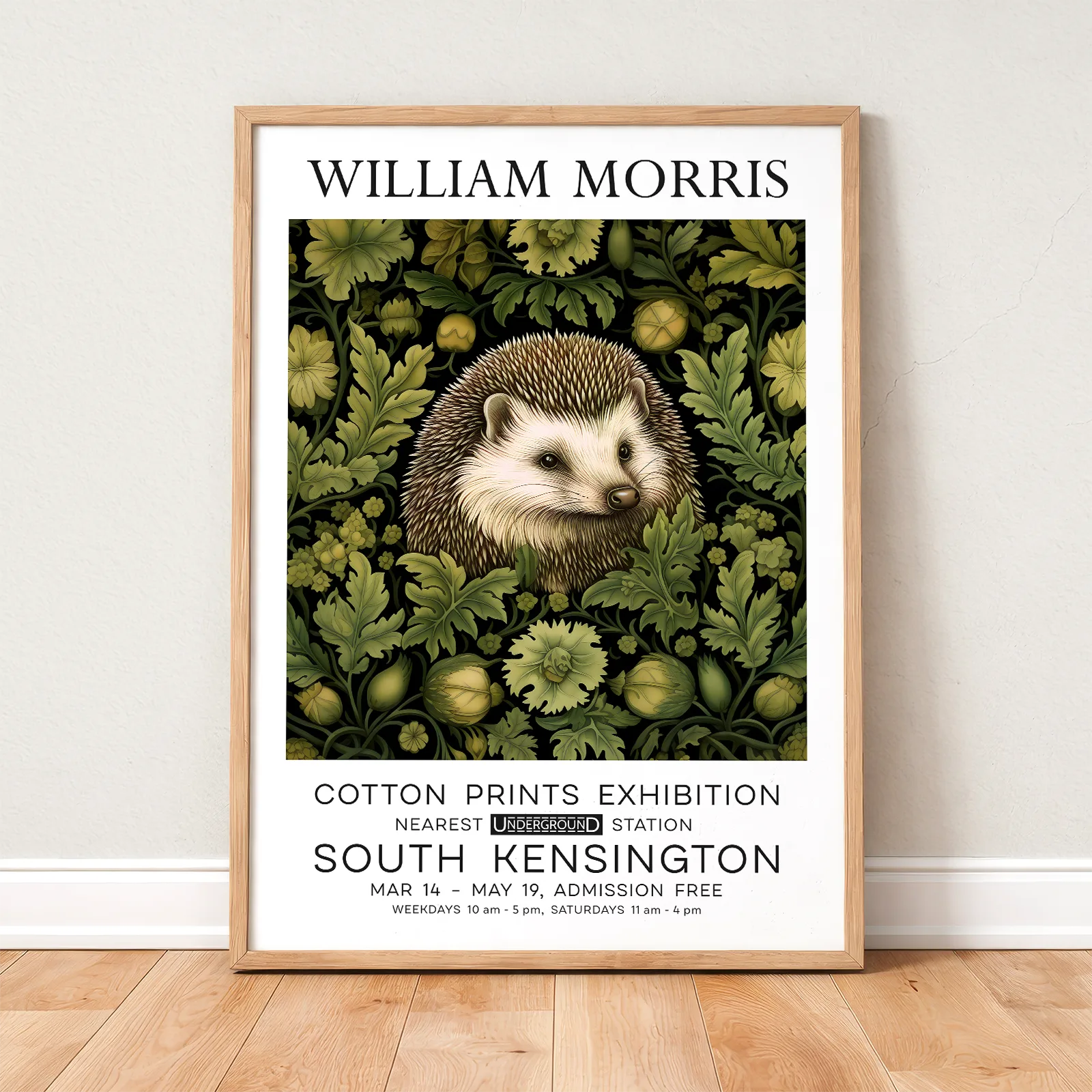 William Morris Hedgehog Poster