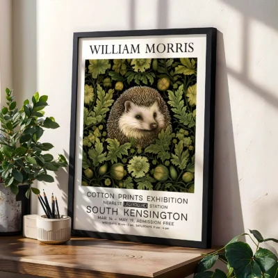 Hedgehog poster bedroom wall art