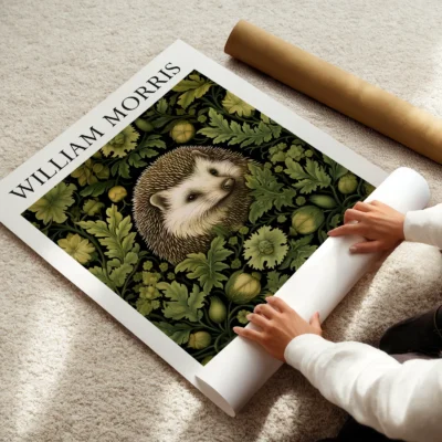 Hedgehog poster frame options