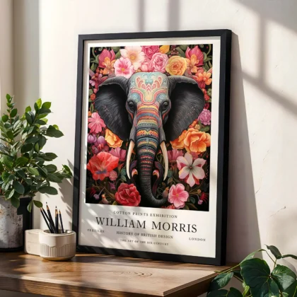 William Morris – Elephant Wall Art