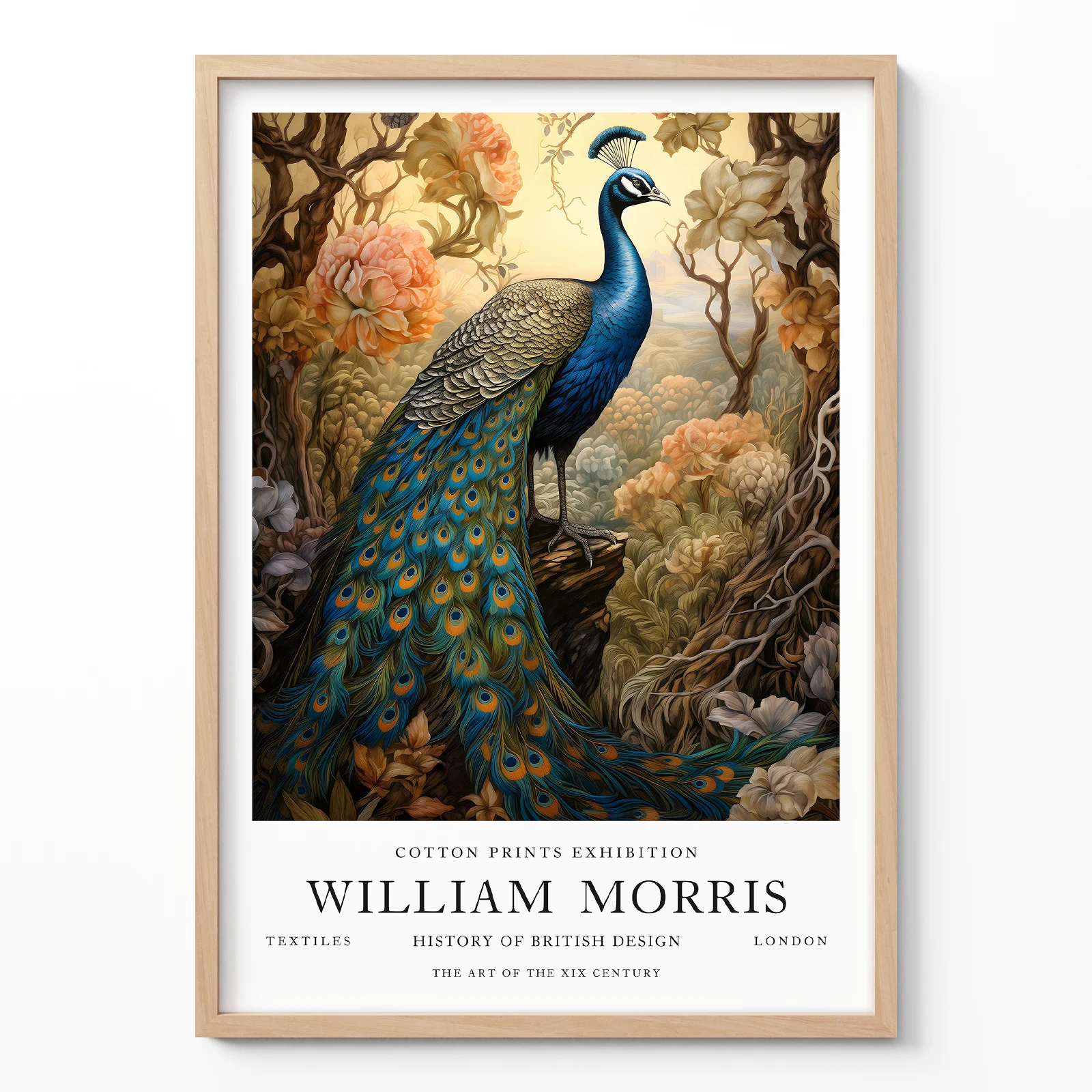 William Morris Poster – Vintage Peacock Print Vintage peacock print William Morris poster