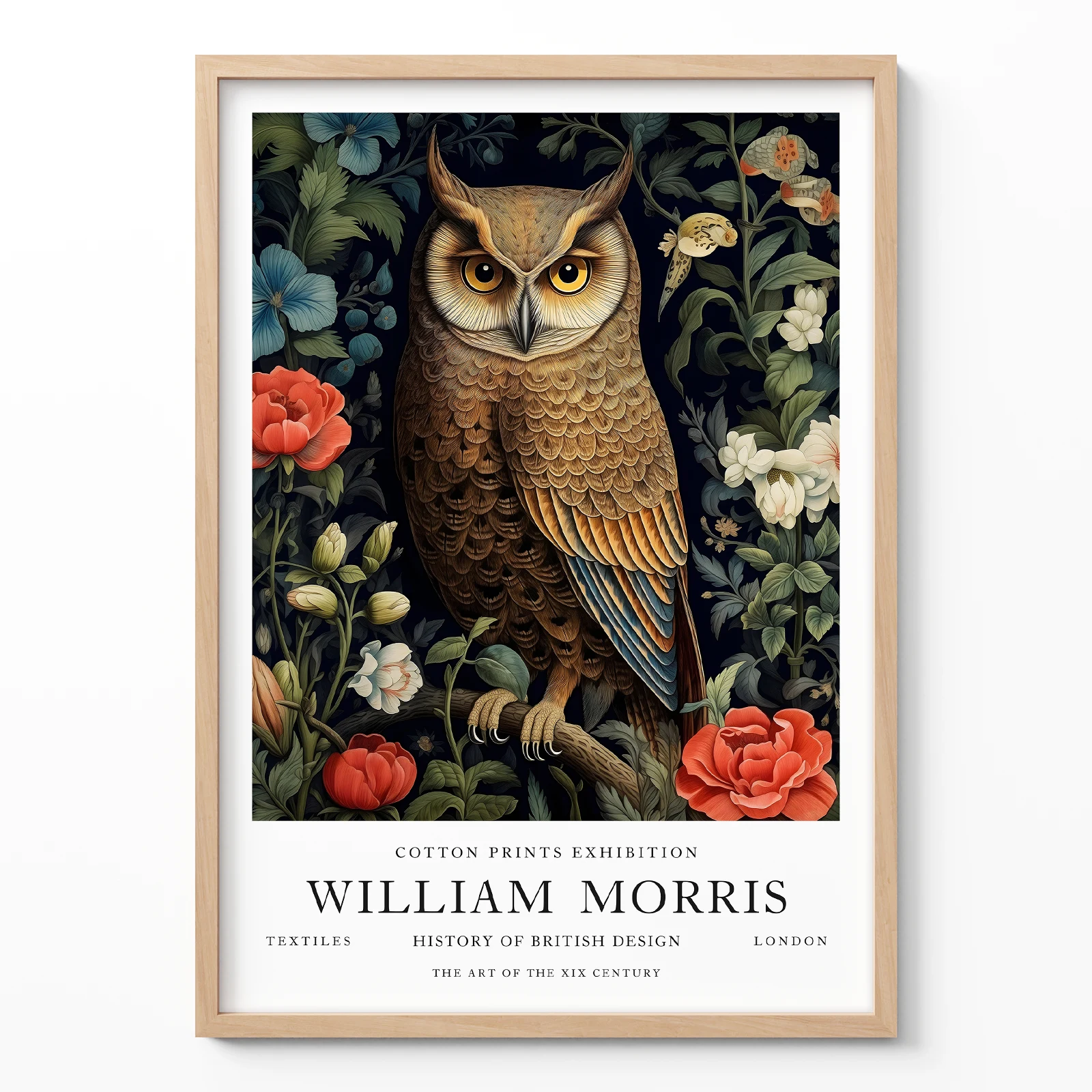 William Morris Poster – Vintage Owl Print Vintage owl print William Morris poster