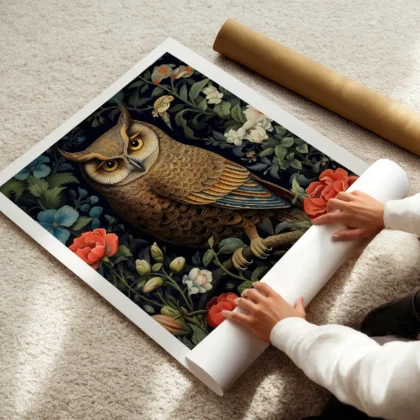 William Morris – Owl Wall Art