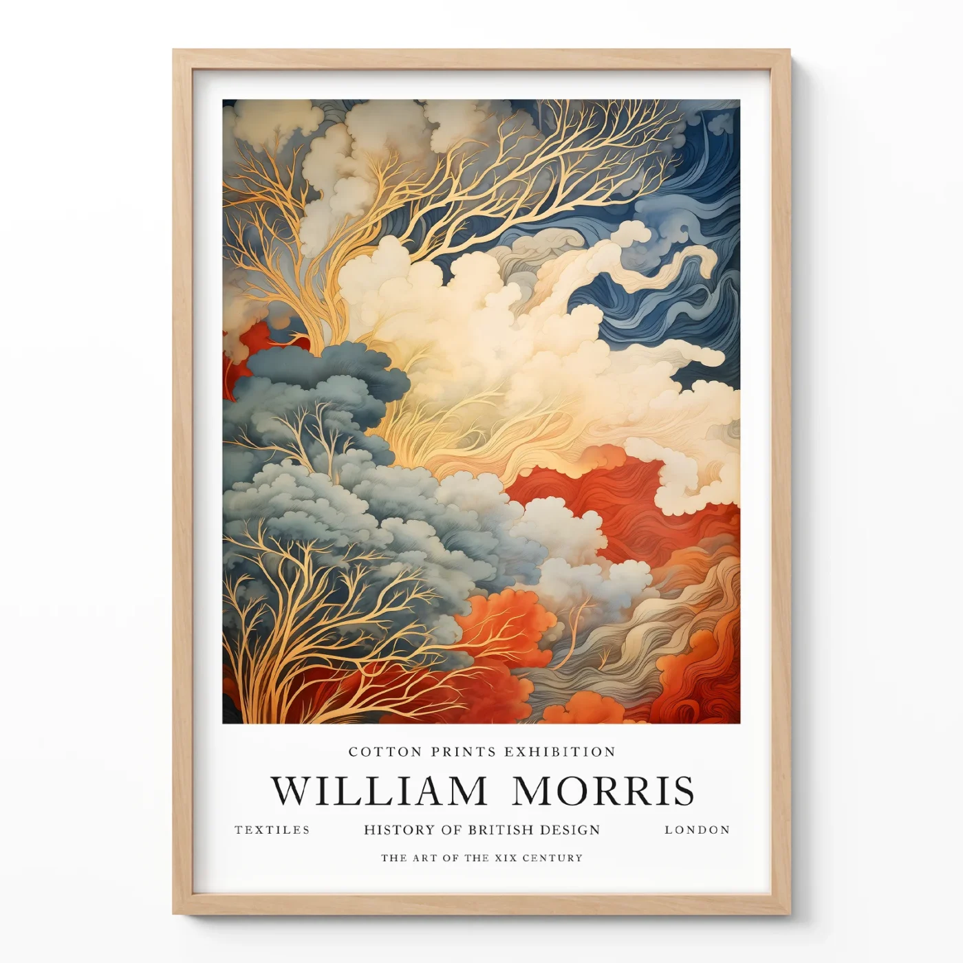 Vintage landscape print William Morris poster